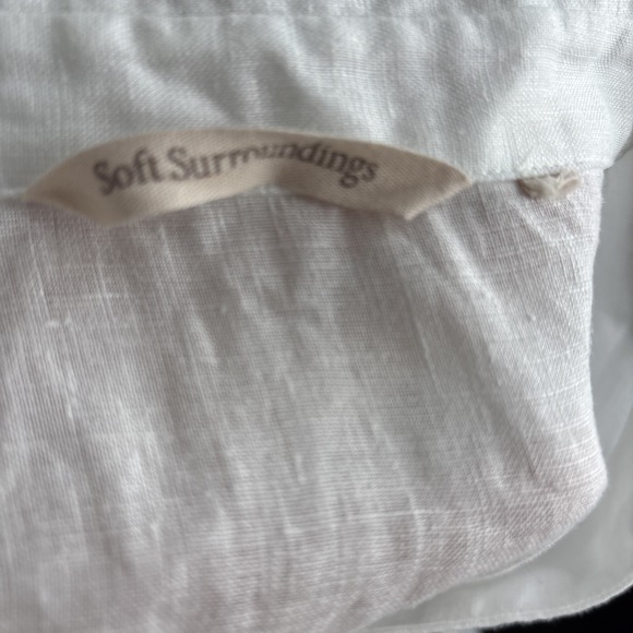 Soft Surroundings Ravenna Linen Womens Shirt Dress Size Large Beach Cruise - Picture 7 of 8